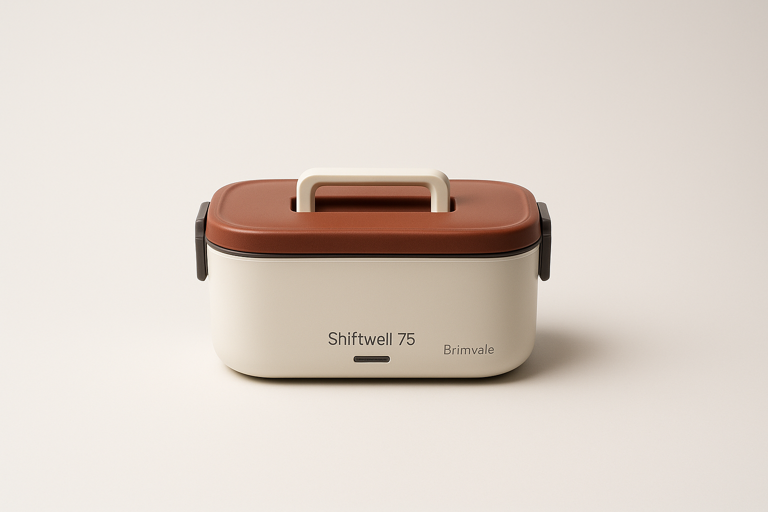 Brimvale Shiftwell 75 heated lunch box with locking lid and vehicle adapter