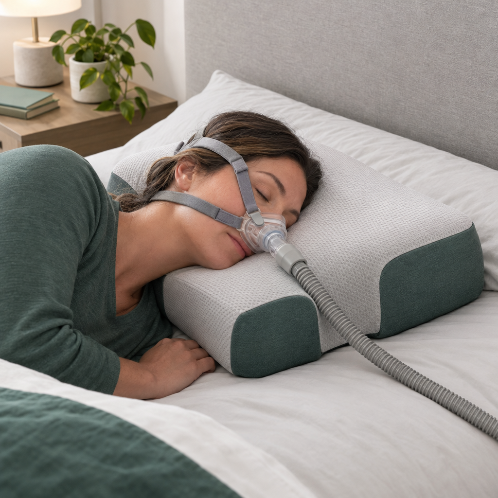 Removable 2 cm foam insert beside the pillow core, showing the 9 cm and 11 cm height options