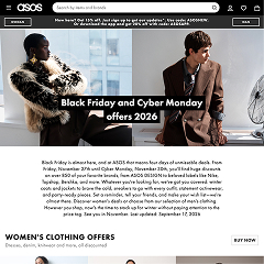 ASOS's Black Friday page