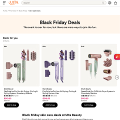 Ulta's Black Friday page